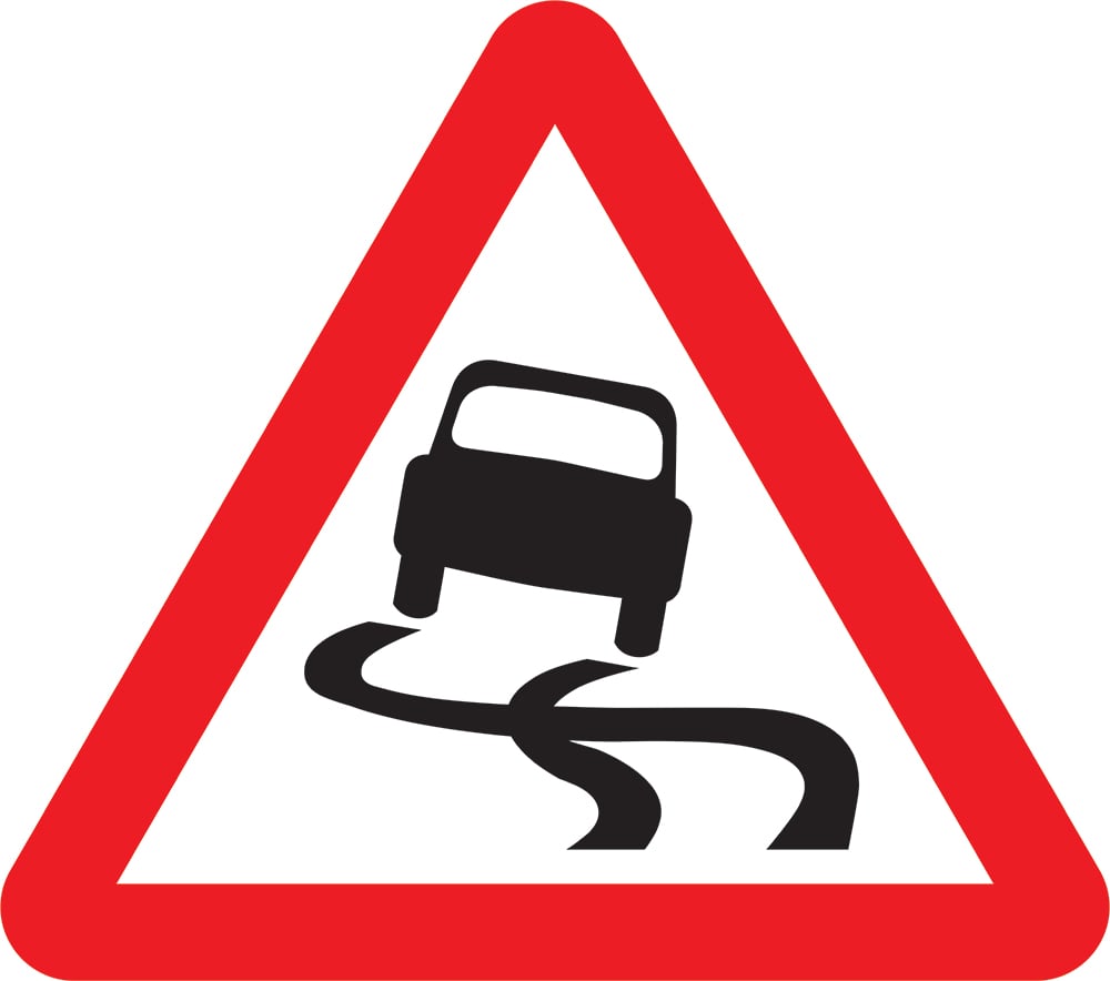 Signage: Slippery Road (WARN0031)