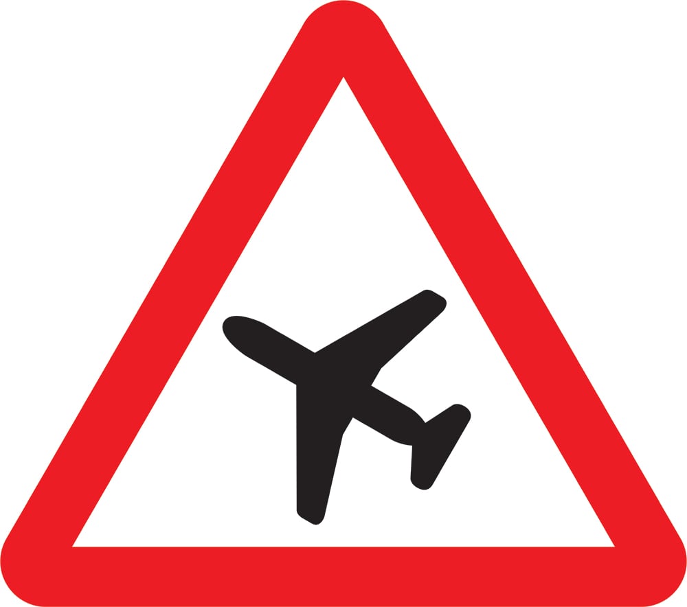 Signage: Warning Low Flying Aircraft (WARN0034)