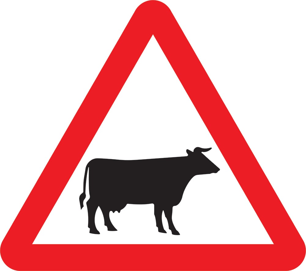 Signage: Cattle Crossing (WARN0037)