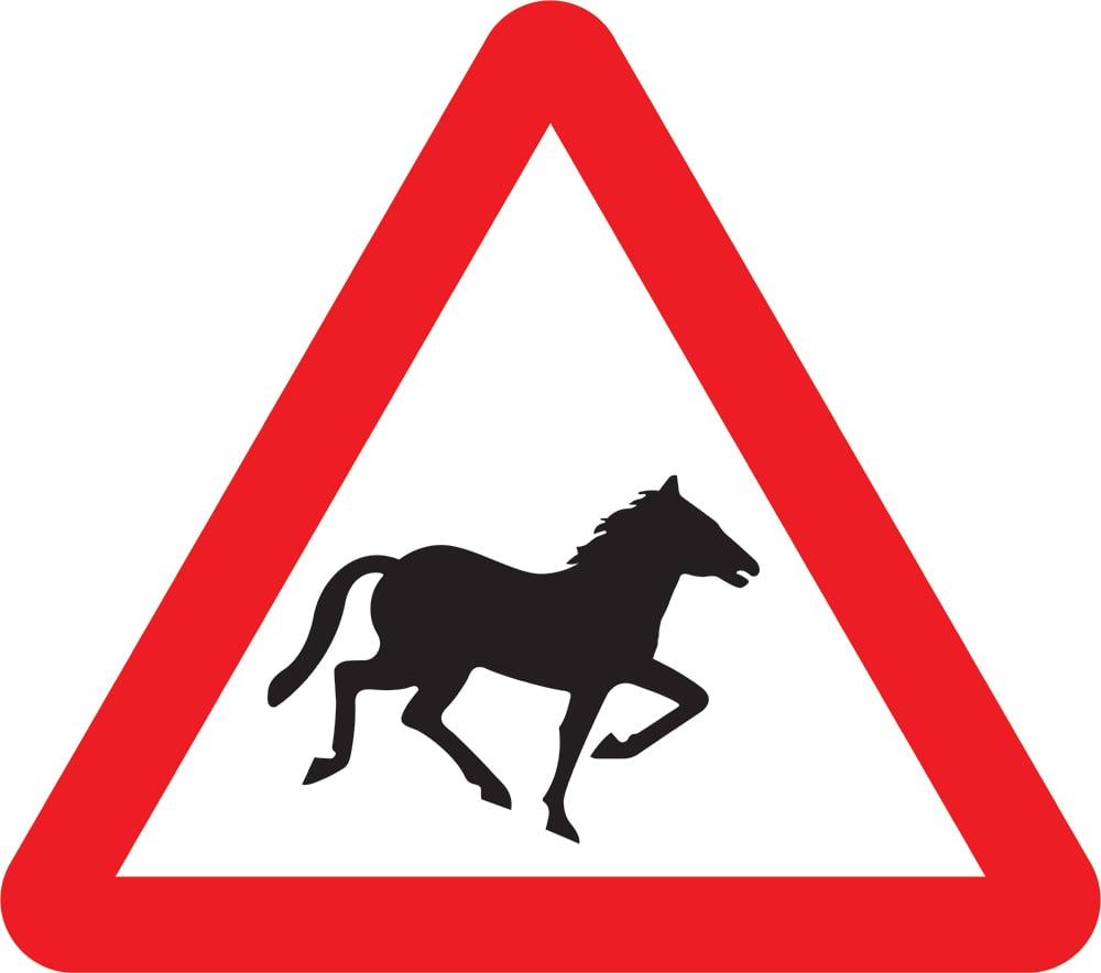 Signage: Warning Horses Crossing (WARN0040)