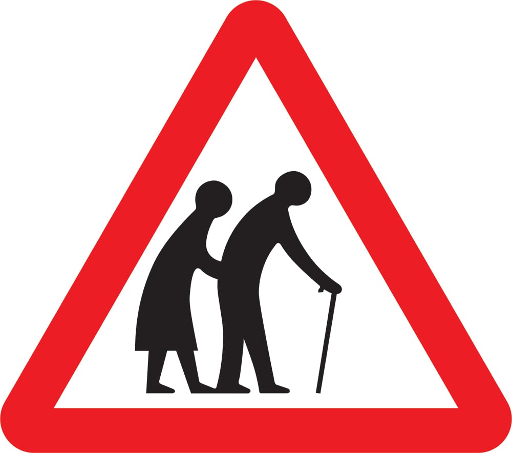 Signage: Elderly People Crossing (WARN0042)