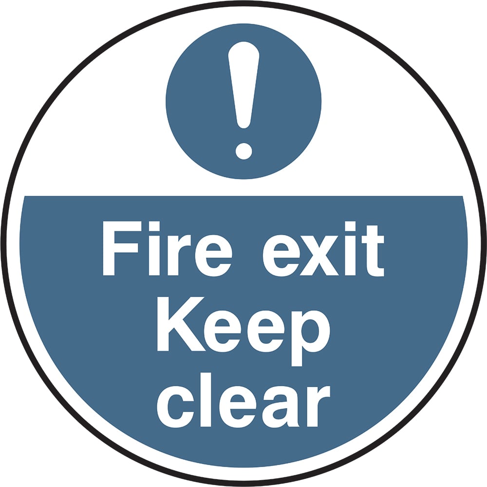Signage: Fire Exit Keep Clear (FLOO0004)