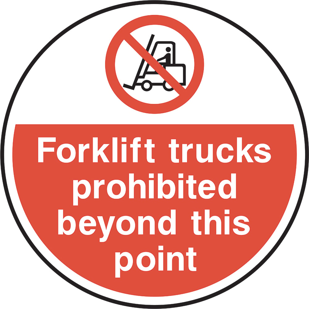 Signage: Forklift Trucks Prohibited Beyond This Point (FLOO0011)