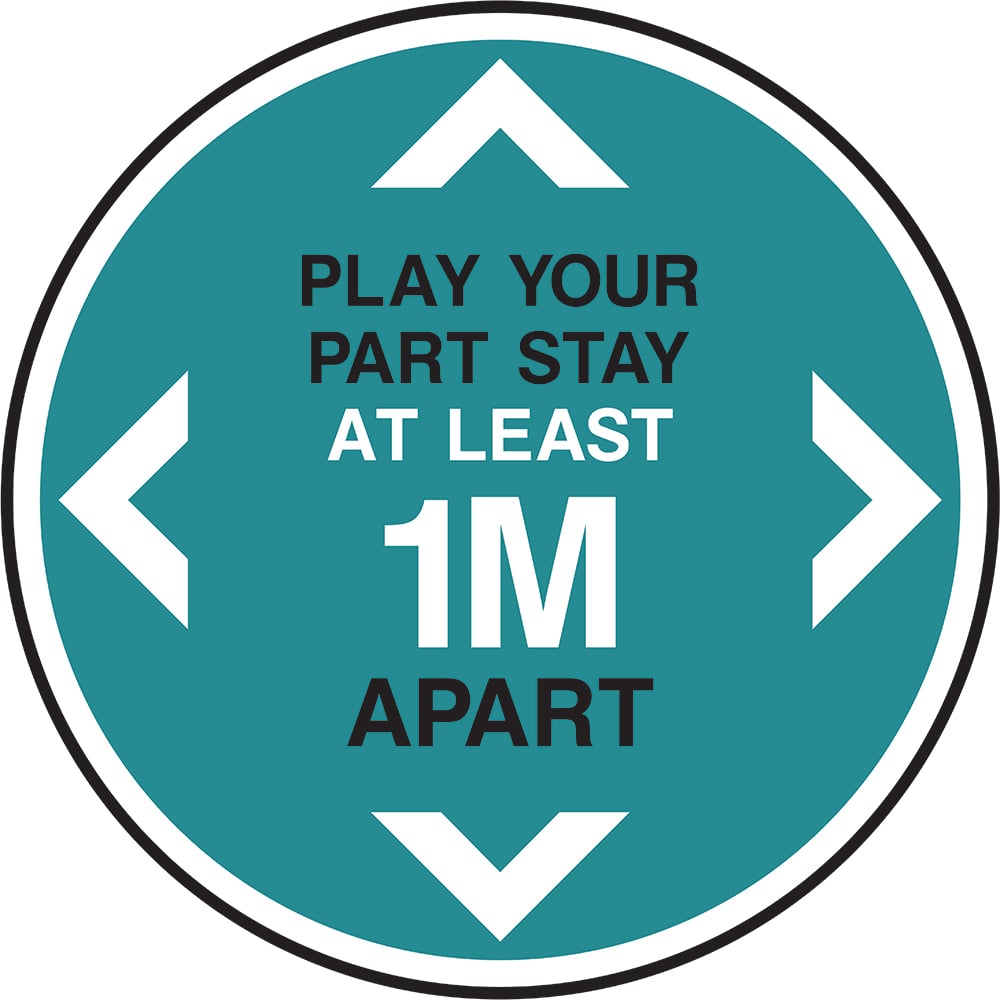 Signage: Stay 1M Apart (FLOO0024)