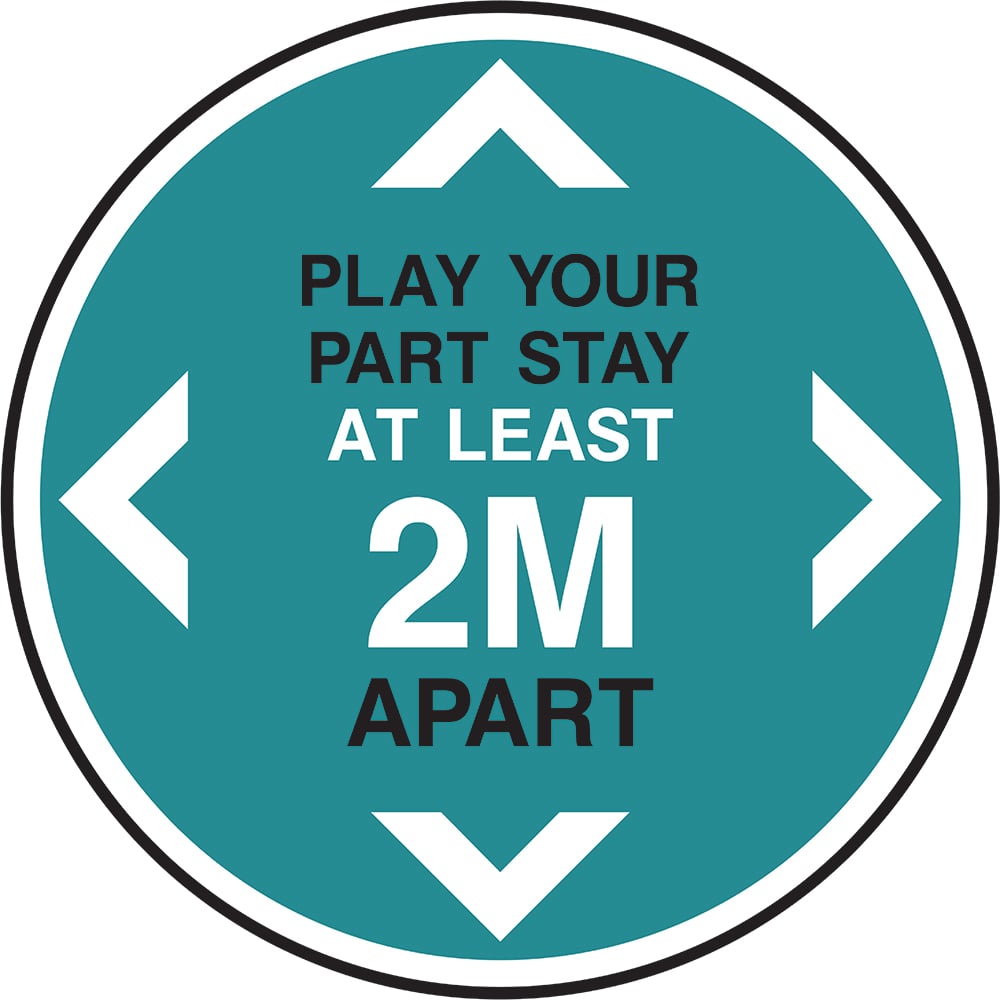 Signage: Stay 2M Apart (FLOO0025)