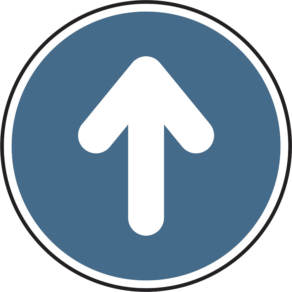 Signage: Keep Left Arrow Up (FLOO0028)