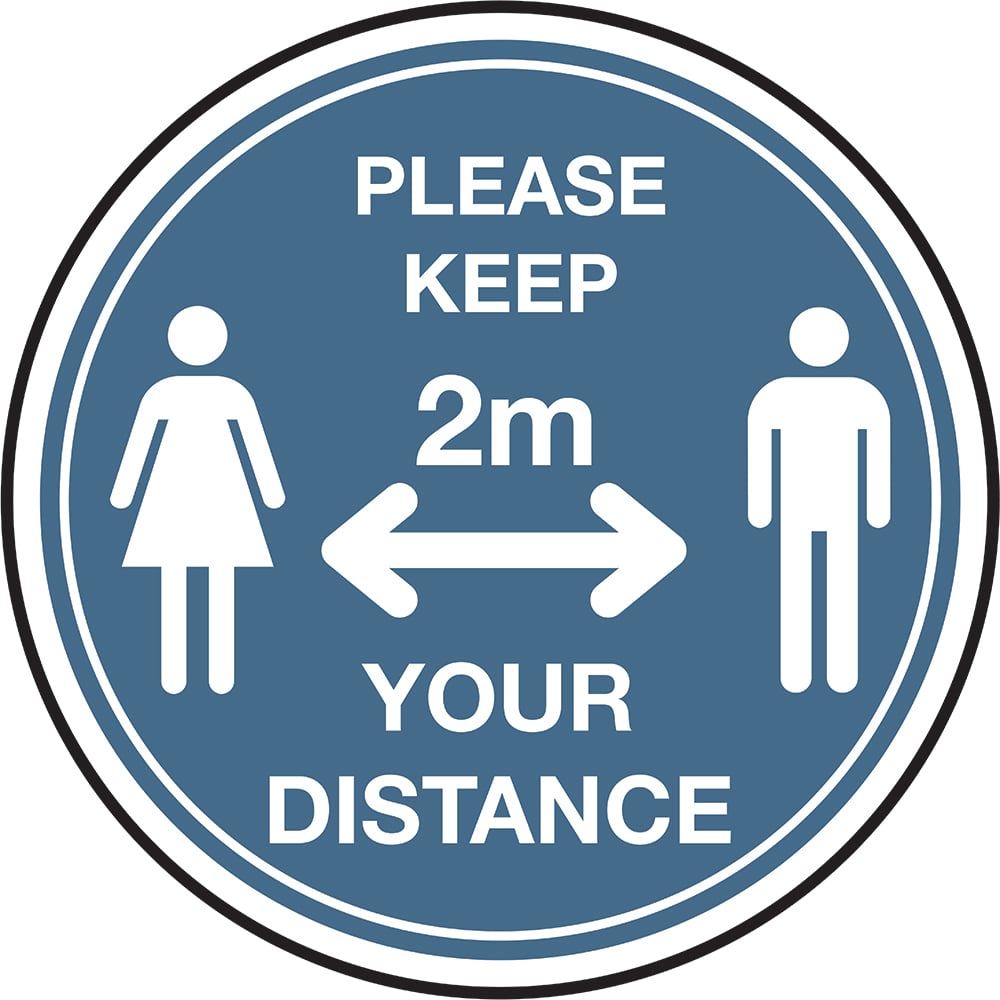 Signage: Keep 2M Distance (FLOO0035)