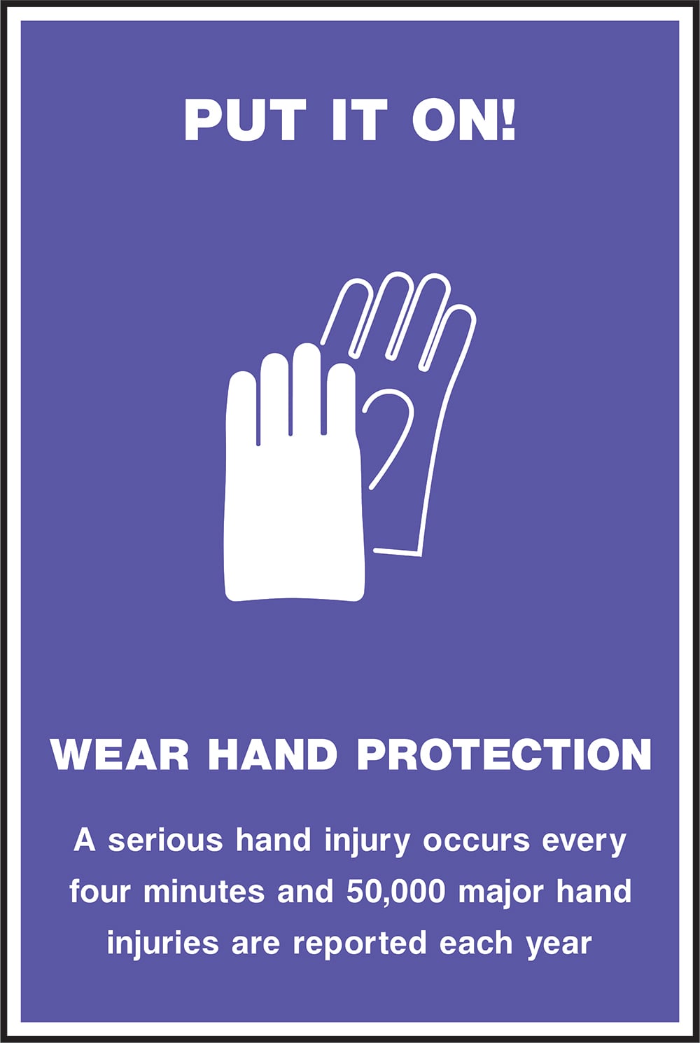 Signage: Wear Hand Protection (POST0014)