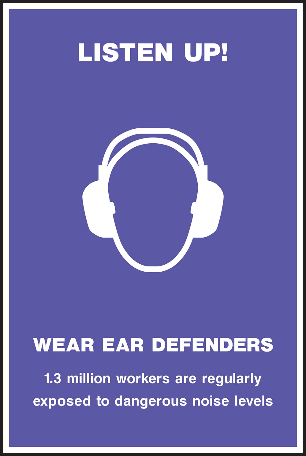Signage: Wear Ear Defenders (POST0018)