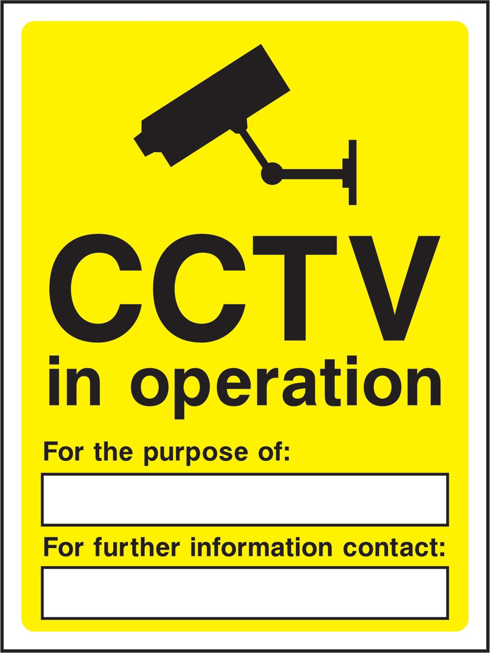 Signage: CCTV in Operation (SECU0002)