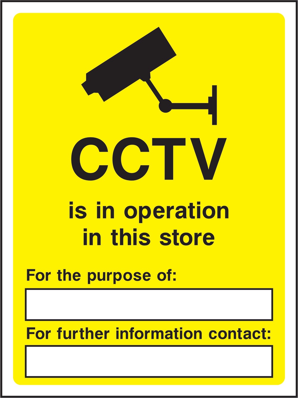 Signage: CCTV in Operation (SECU0004)