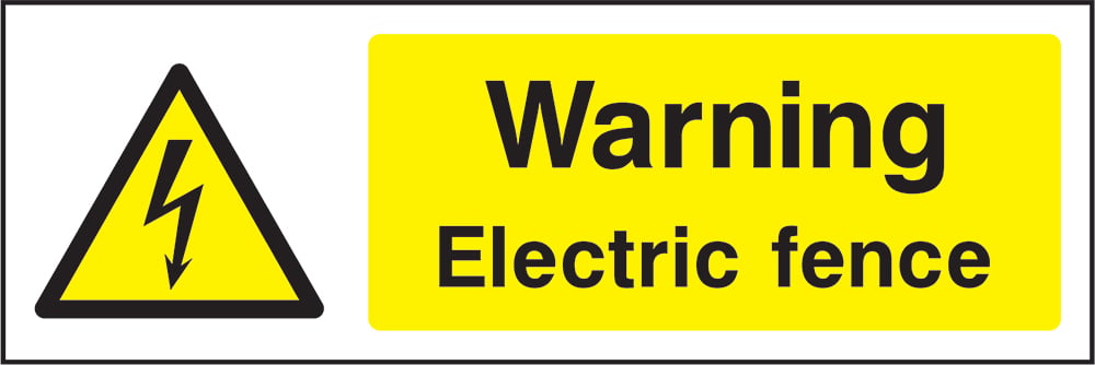 Signage: Warning Electric Fence (SECU0015)