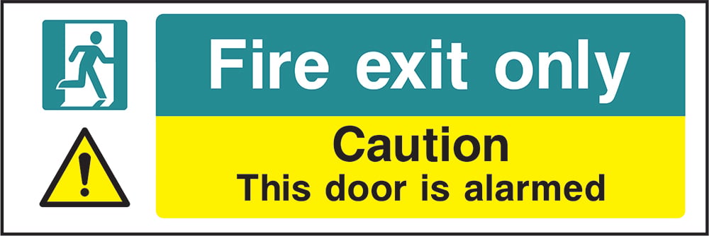 Signage: Fire Exit Only Caution (SECU0017)