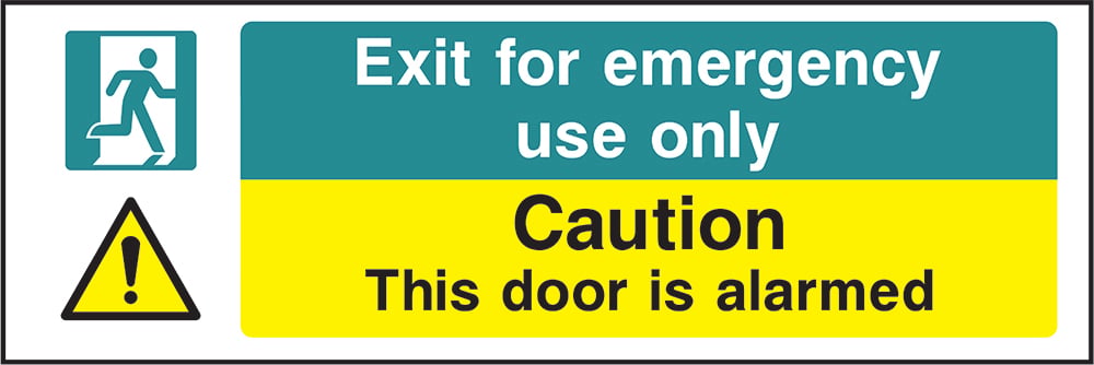 Signage: Exit For Emergency Use Only (SECU0018)