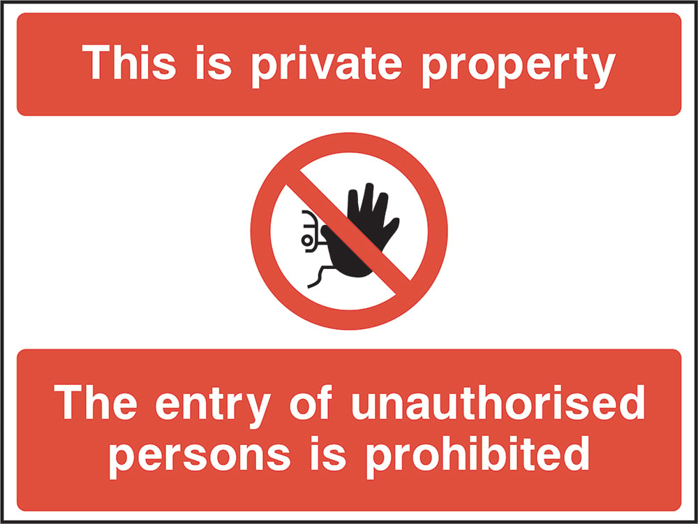 Signage: No Unauthorised Entry (SECU0021)