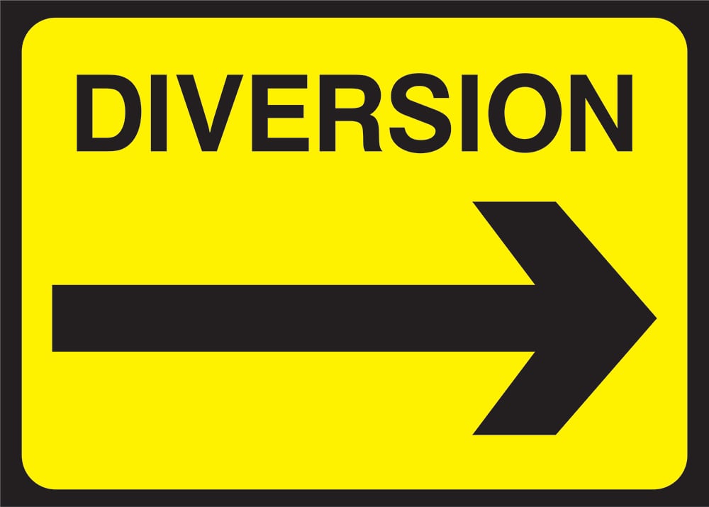 Signage: Diversion Right (TEMP0003)