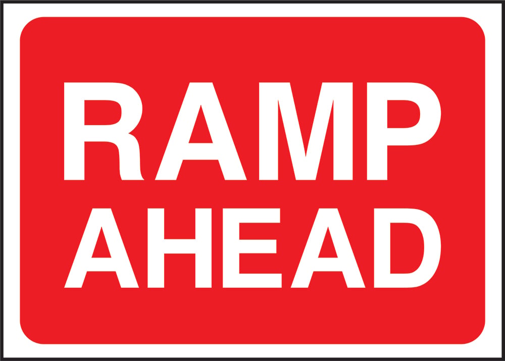 Signage: Ramp Ahead (TEMP0013)