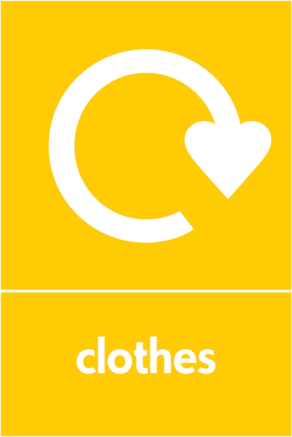 Signage: Clothes Recycling (TEXT0013)
