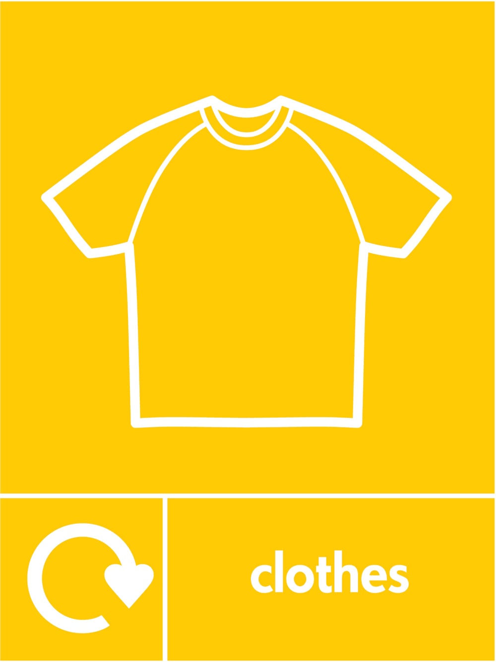 Signage: Clothes Recycling (TEXT0021)