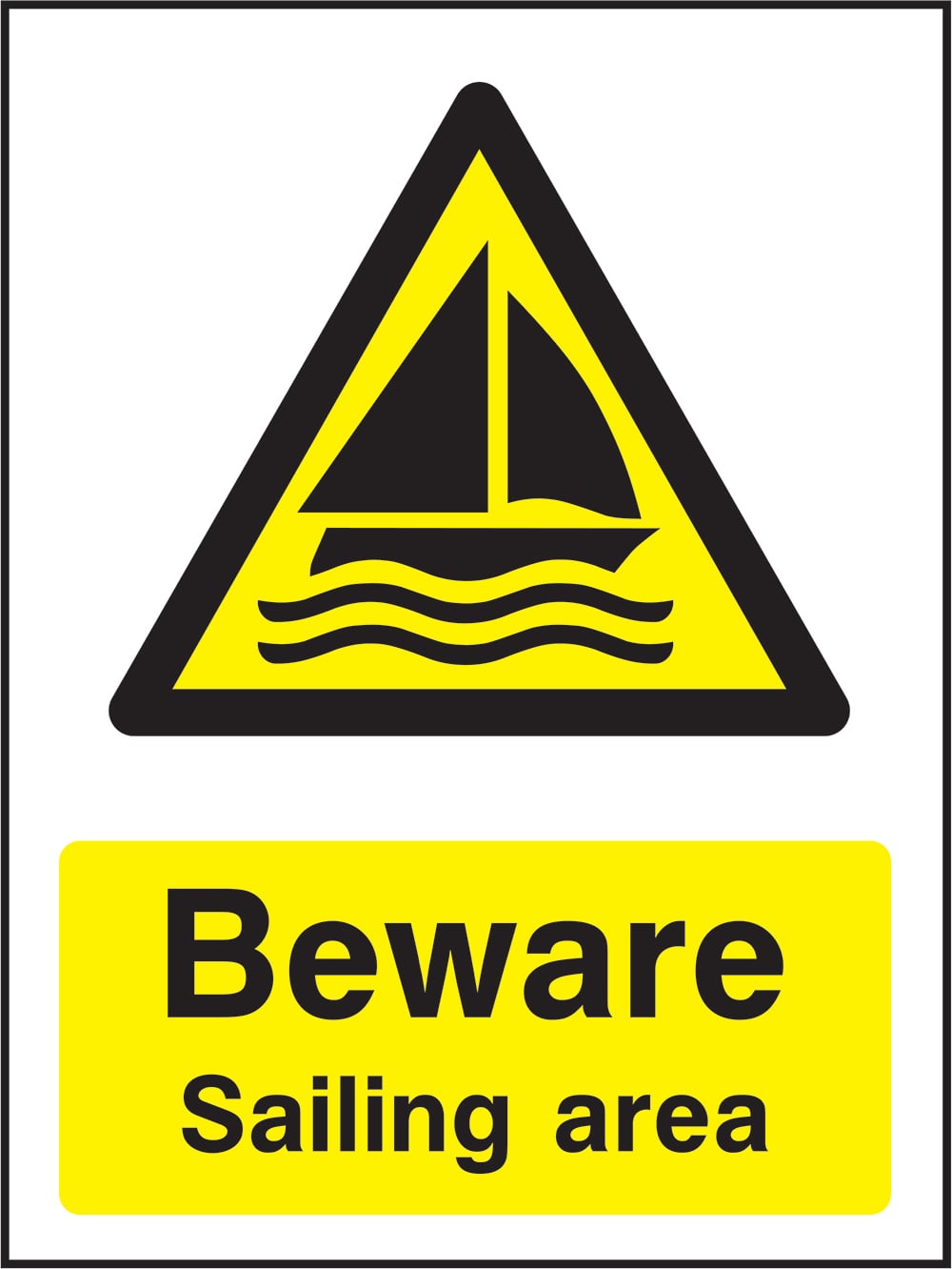 Signage: Beware Sailing Area (WATE2_1_0032)