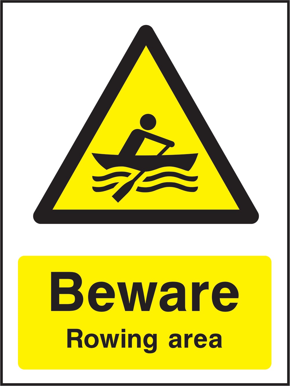 Signage: Beware Rowing Area (WATE2_1_0034)