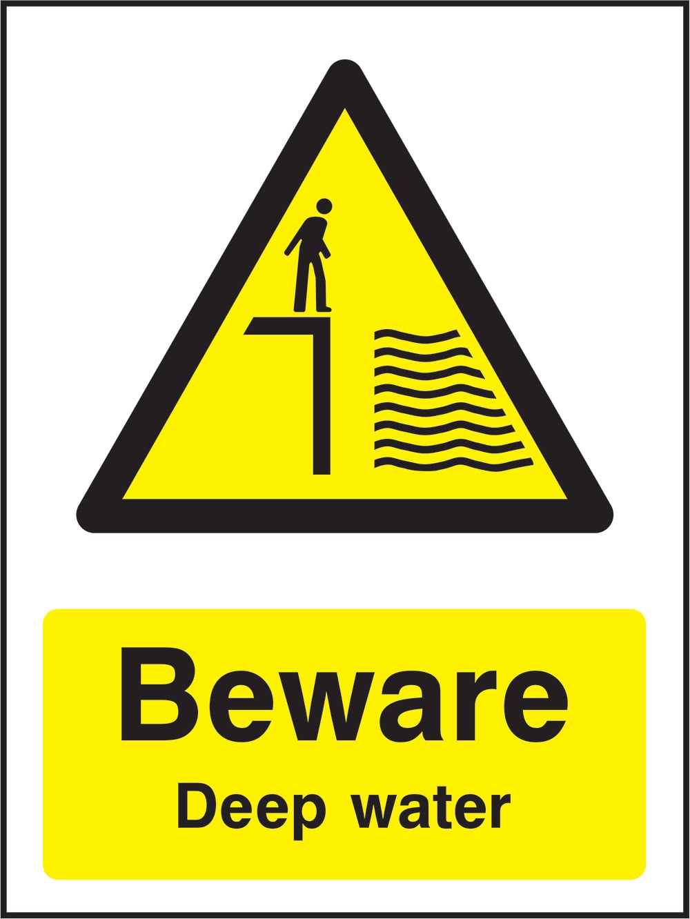 Signage: Beware Deep Water (WATE2_1_0038)