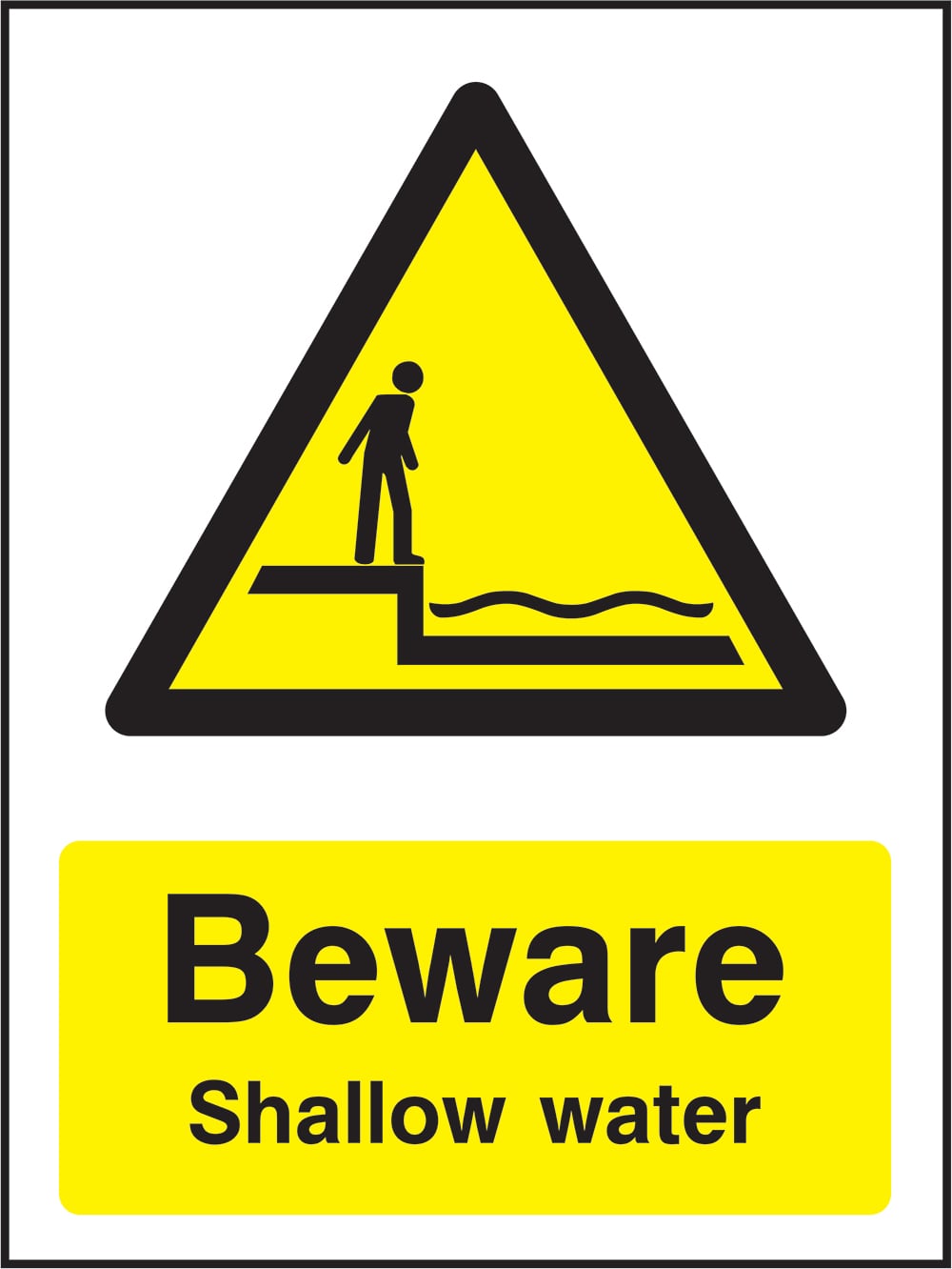 Signage: Beware Shallow Water (WATE2_1_0039)