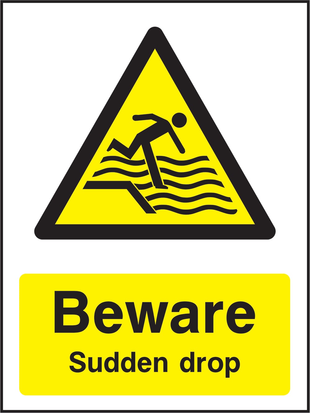 Signage: Beware Sudden Drop (WATE2_1_0040)