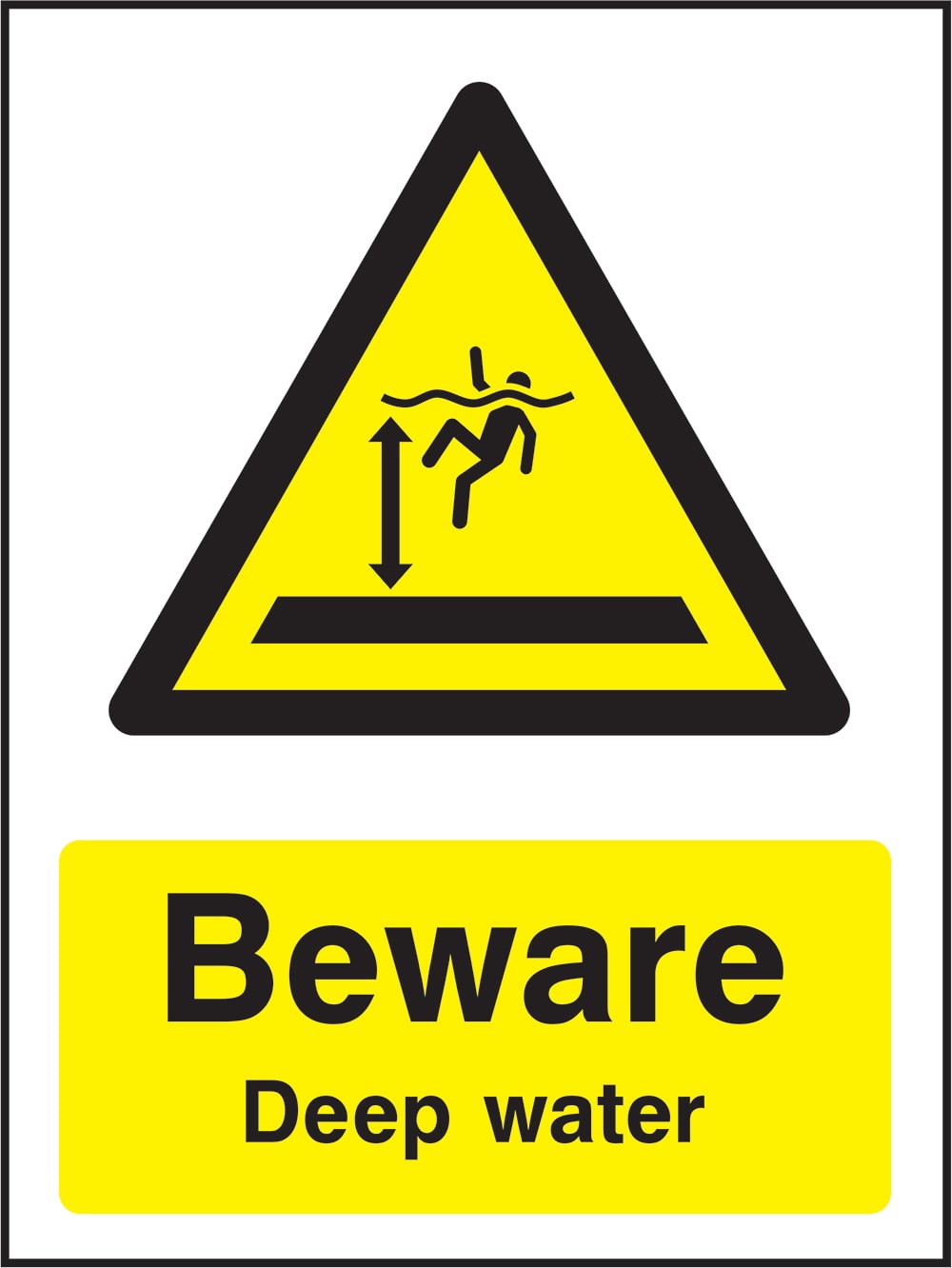 Signage: Beware Deep Water (WATE2_1_0045)