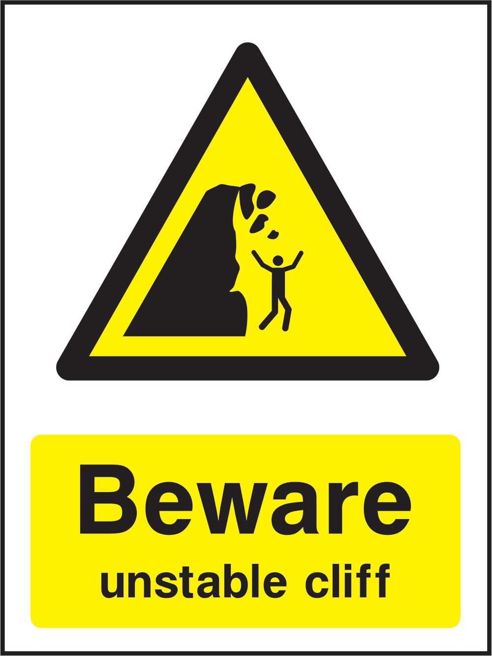 Signage: Beware Unstable Cliff (WATE2_1_0047)