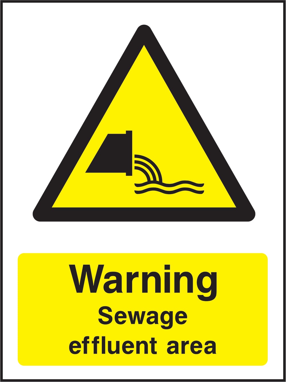 Signage: Warning Sewage Effluent Area (WATE2_1_0049)