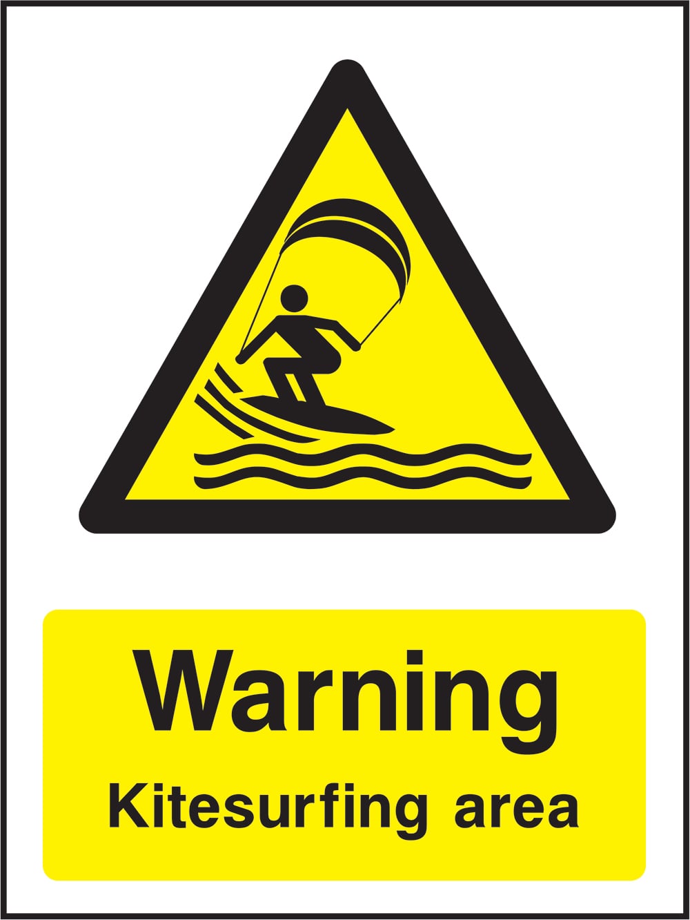 Signage: Warning Kitesurfing Area (WATE2_1_0051)