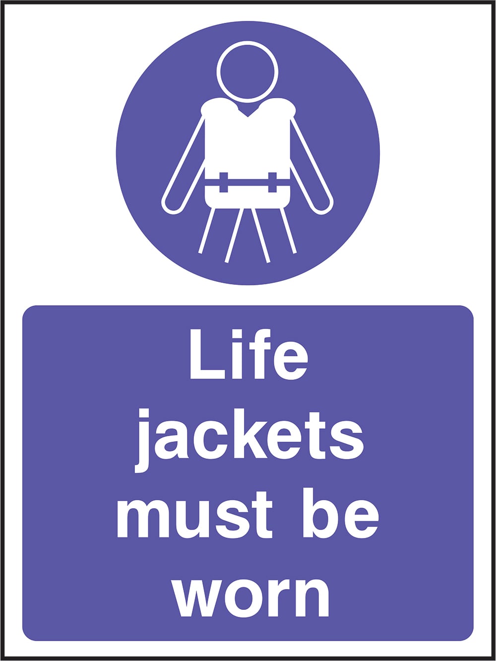 Signage: Life Jackets Must Be Worn (WATE2_1_0052)