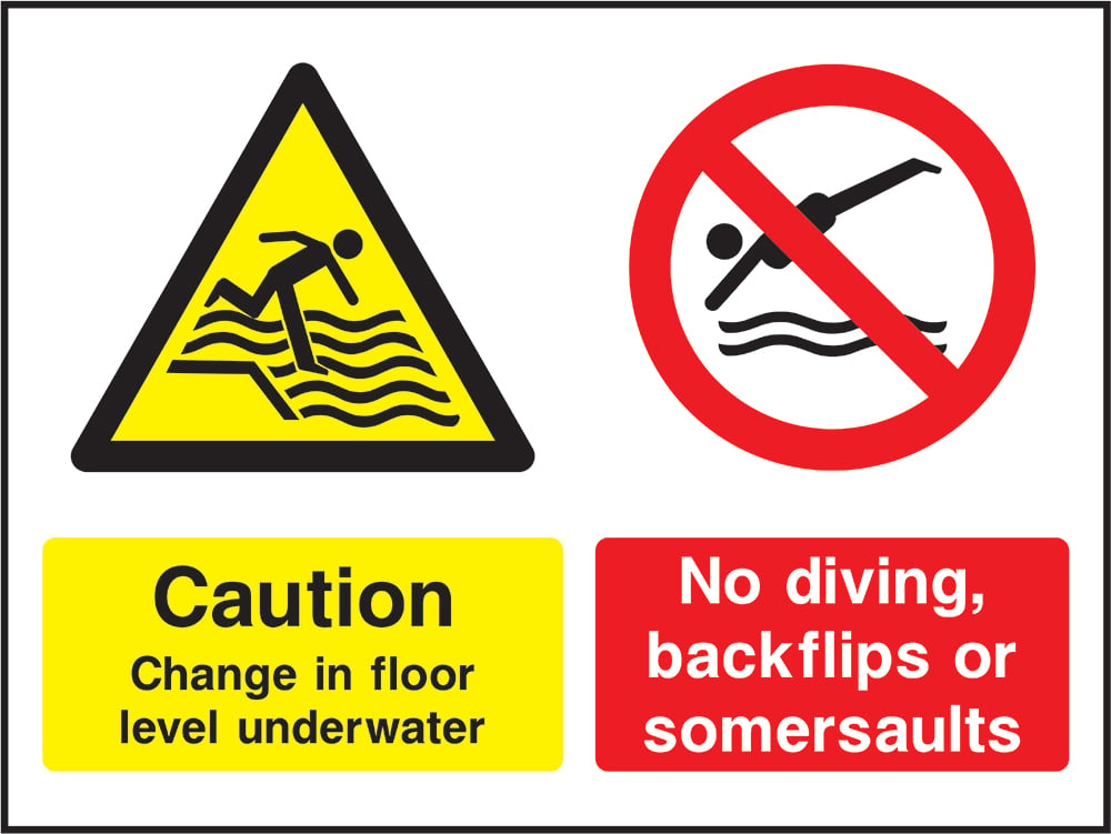 Signage: No Diving Backflips Somersaults (WATE2_1_0058)