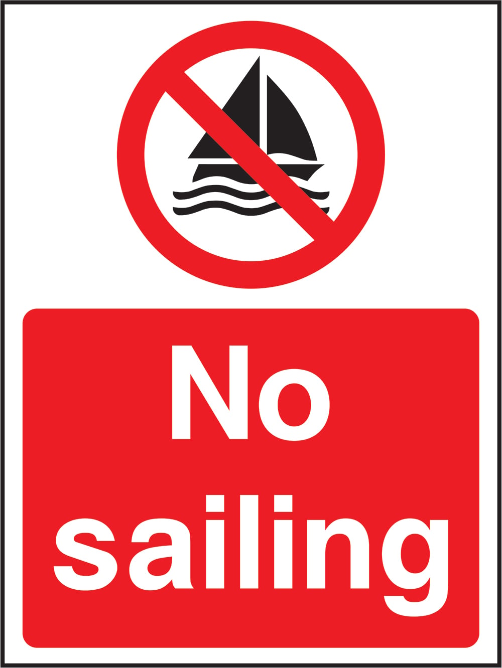 Signage: No Sailing (WATE0005)