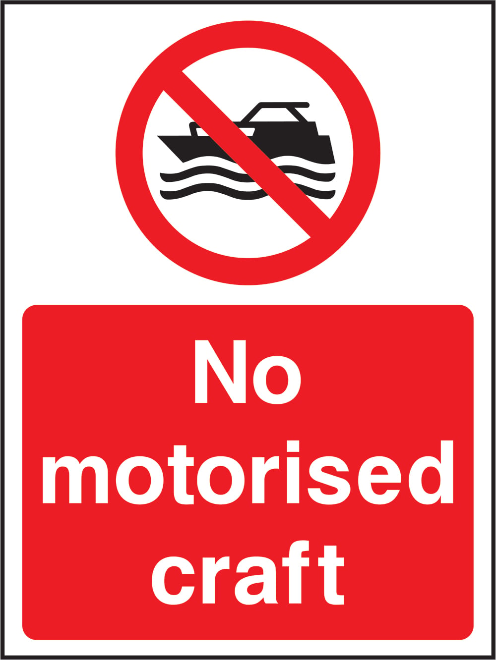 Signage: No Motorised Craft (WATE0008)