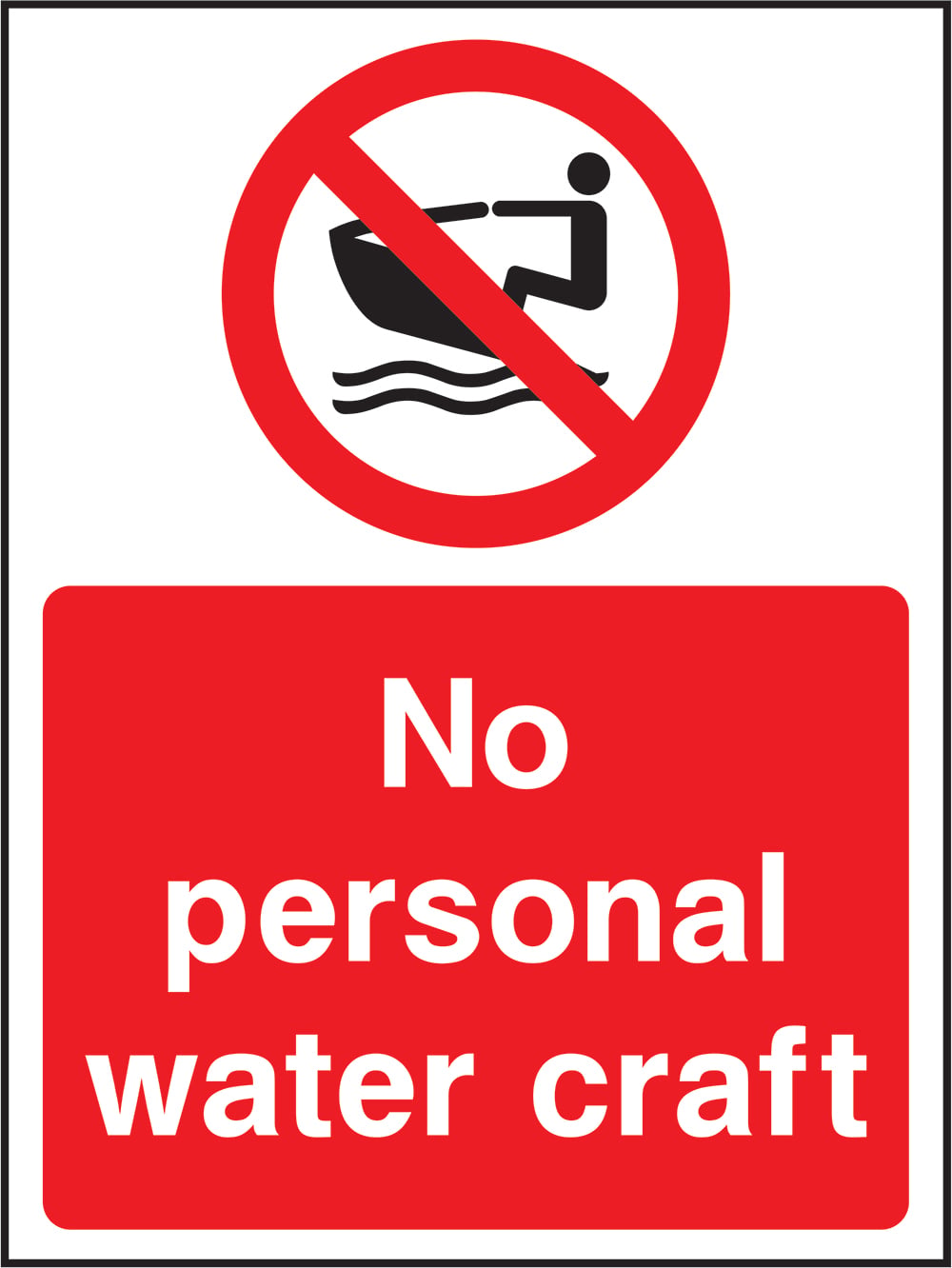 Signage: No Personal Water Craft (WATE0009)