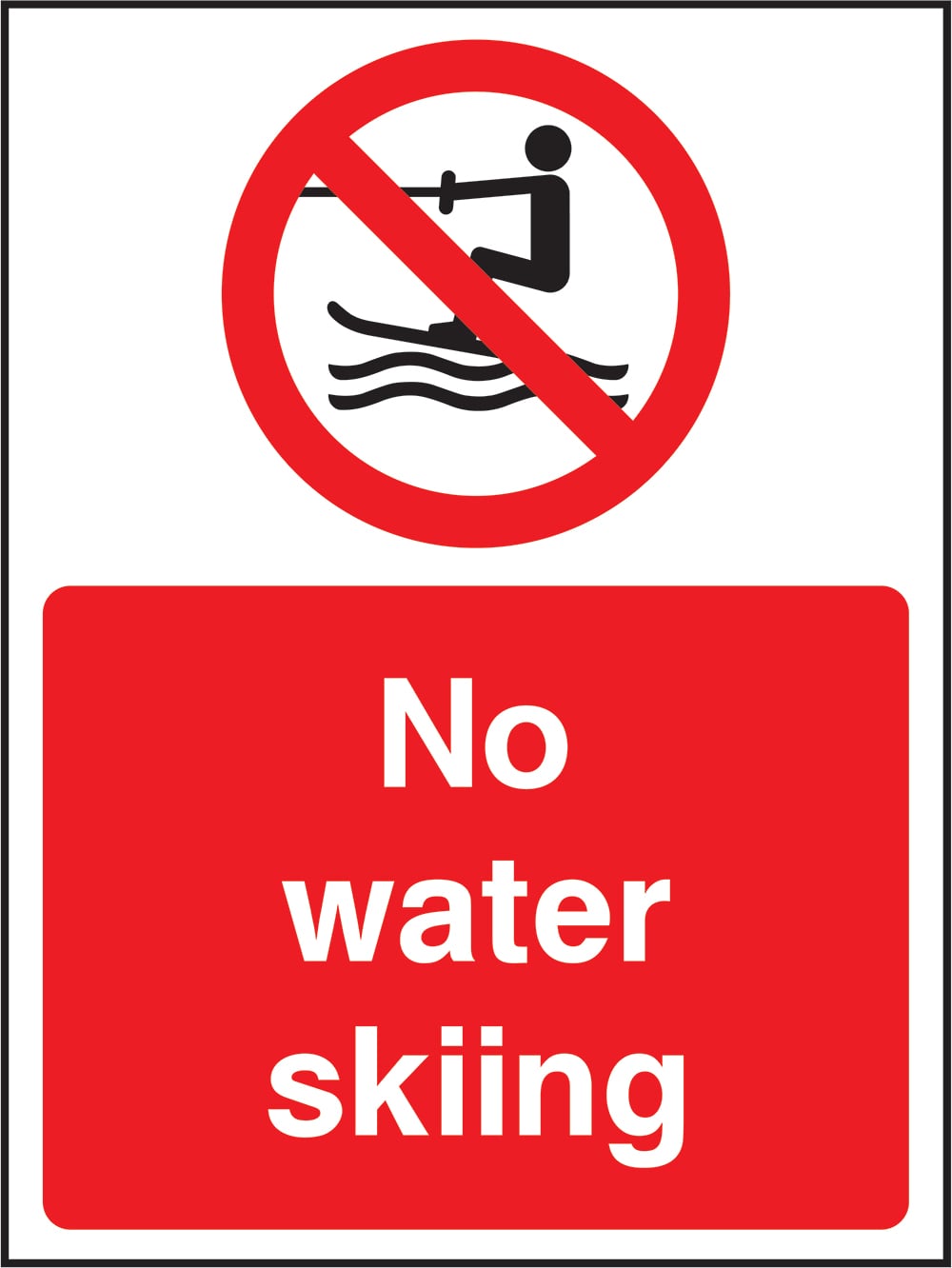 Signage: No Water Skiing (WATE0010)