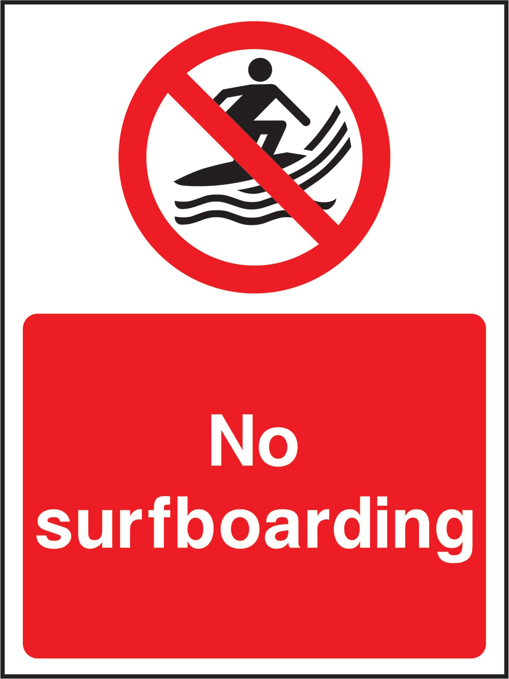 Signage: No Surfboarding (WATE0011)
