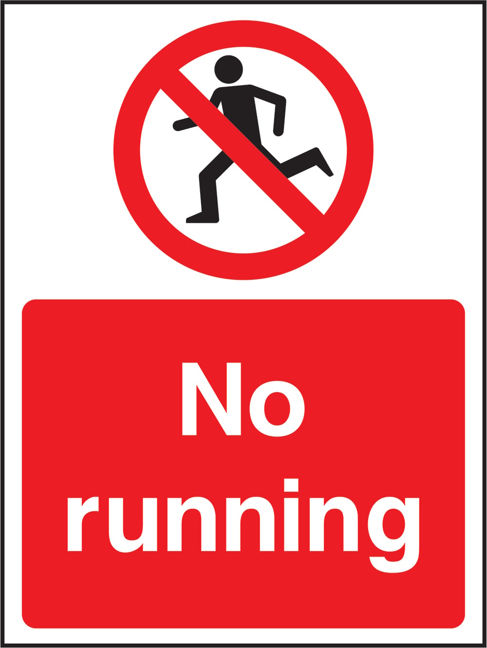 Signage: No Running (WATE0013)