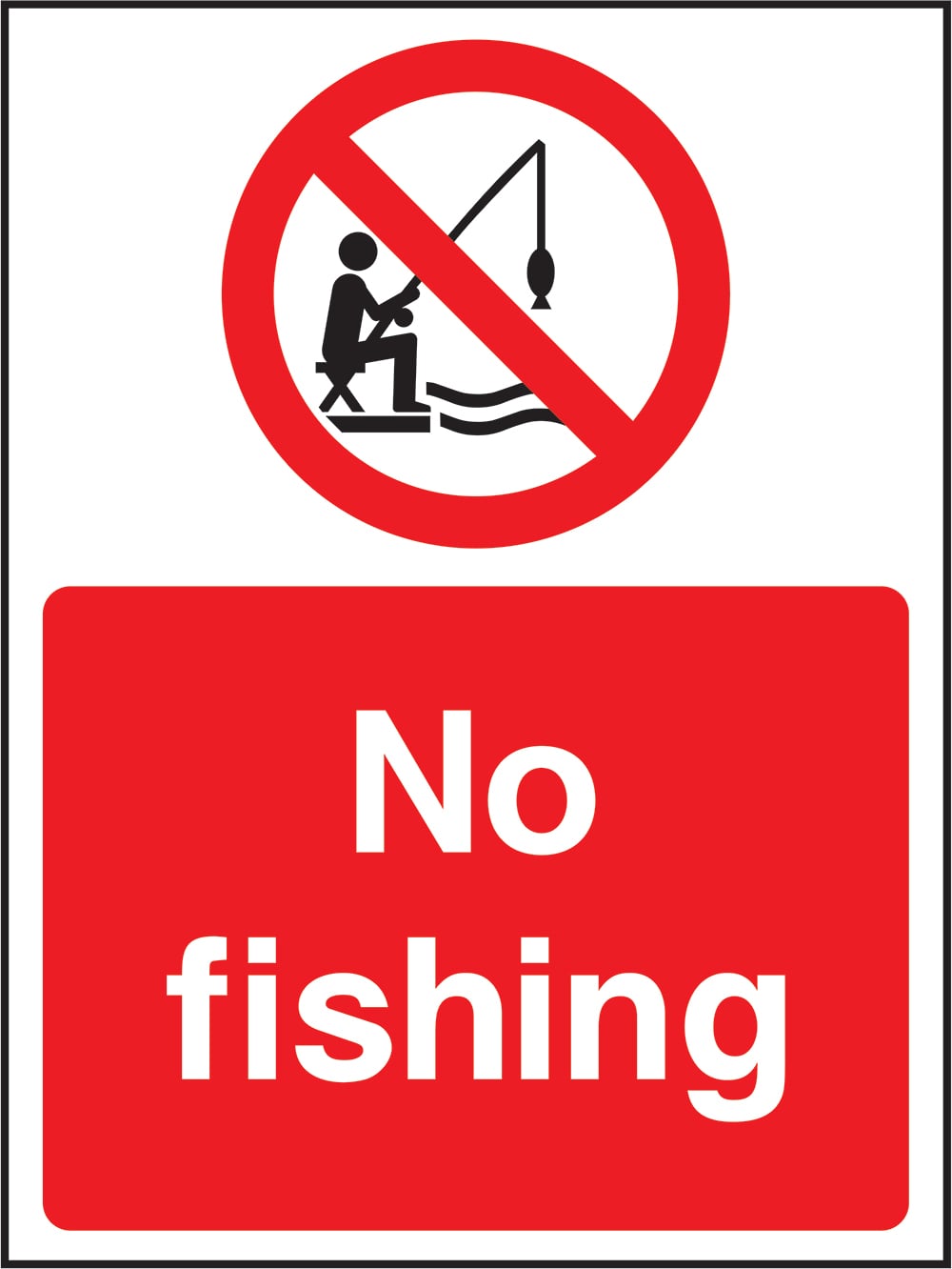 Signage: No Fishing (WATE0015)