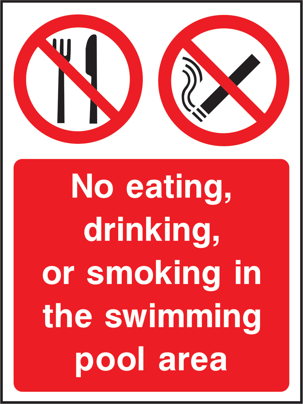 Signage: No Eating Drinking Smoking (WATE0018)