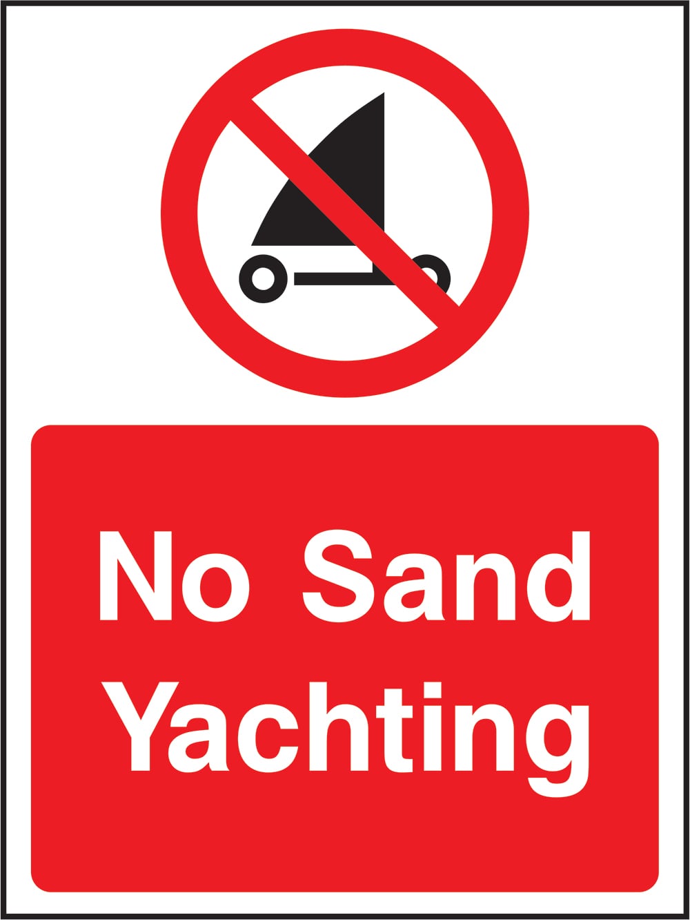 Signage: No Sand Yachting (WATE0022)