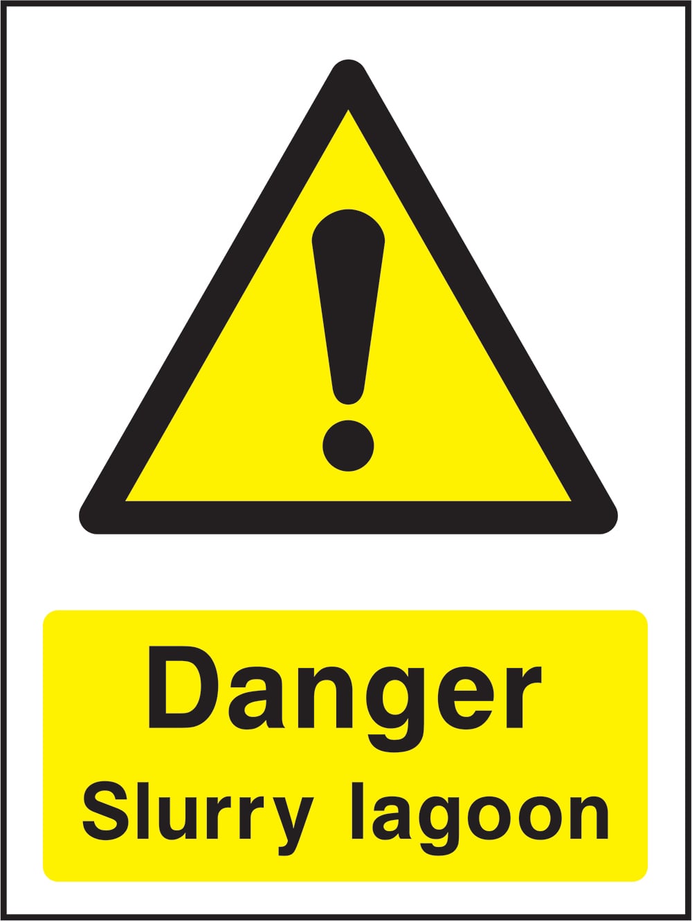 Signage: Danger Slurry Lagoon (COUN0021)
