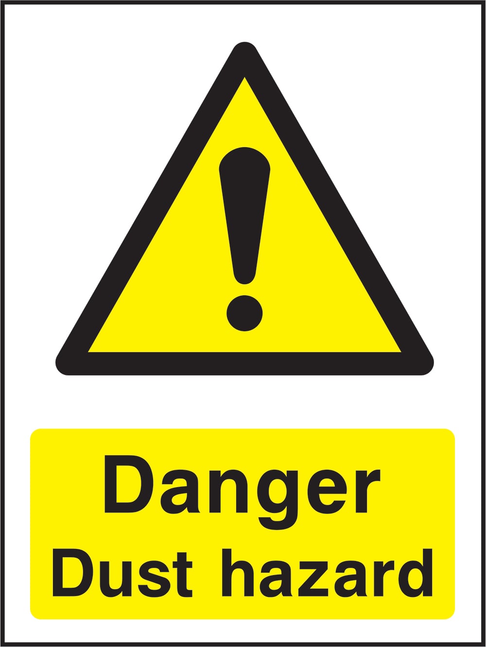 Signage: Danger Dust Hazard (COUN0031)