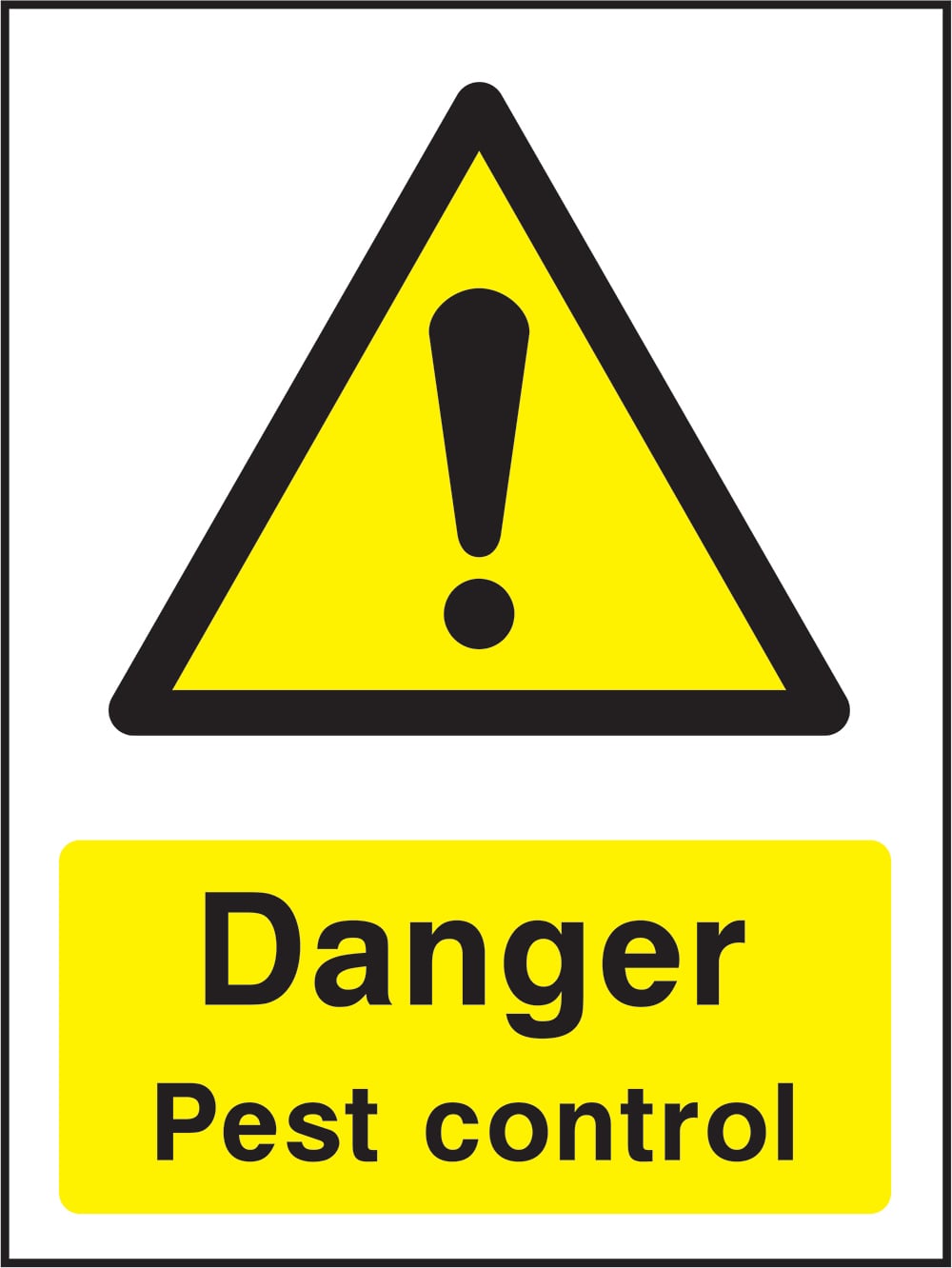 Signage: Danger Pest Control (COUN0033)