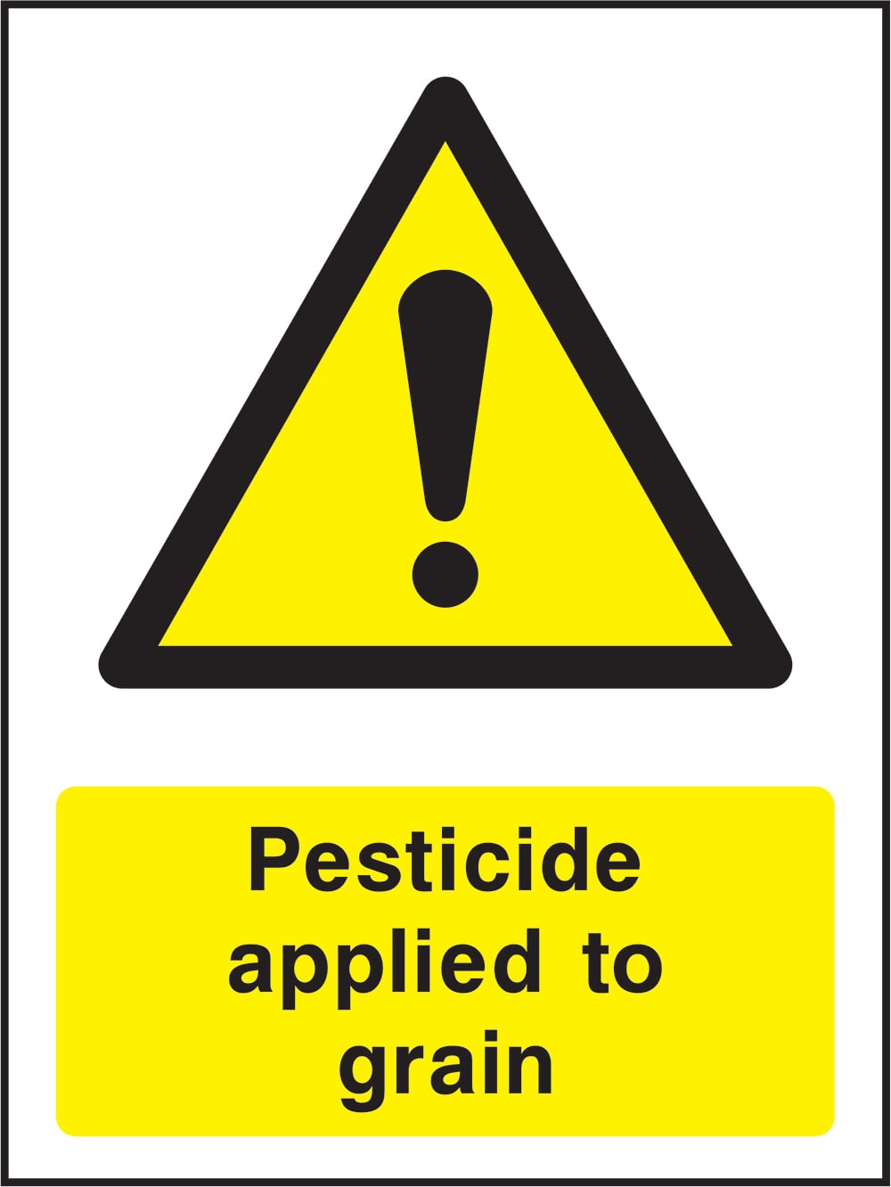 Signage: Pesticide Applied to Grain (COUN0037)