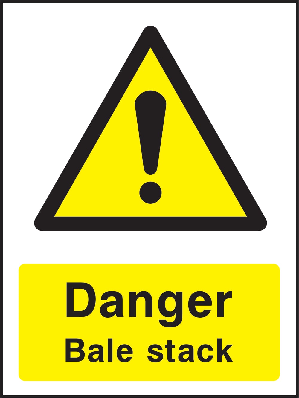 Signage: Danger Bale Stack (COUN0044)