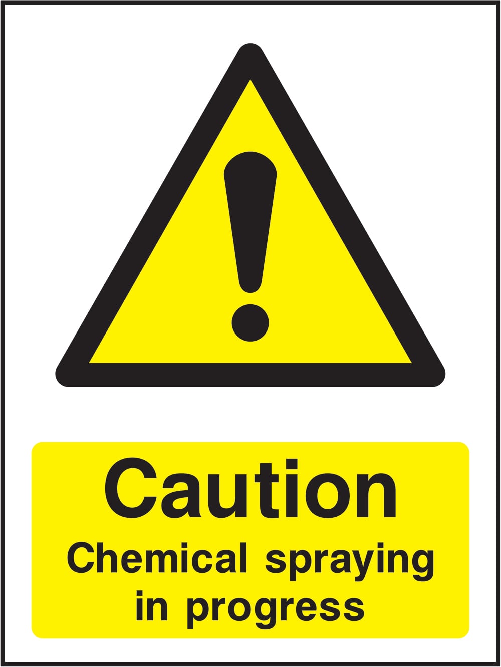 Signage: Caution Chemical Spraying (COUN0048)