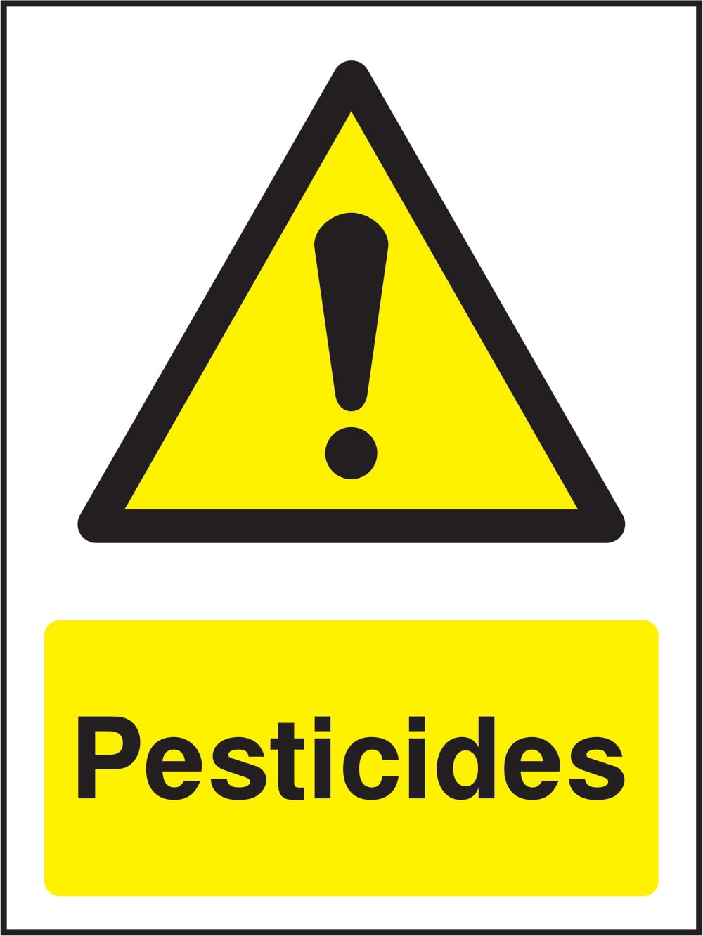 Signage: Pesticides Warning (COUN0049)